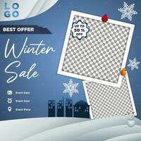 Vector Exclusive Design Template For Winter Sales