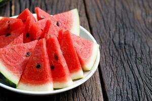 Red watermelon fruit texture background picture rich in healthy nutrients photo