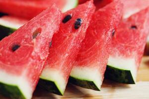 Red watermelon fruit texture background picture rich in healthy nutrients photo