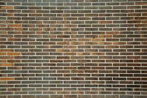 empty old brick wall texture background vintage interior design. photo