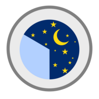 nacht en dag sticker png