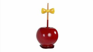 a red apple with a bow on top video