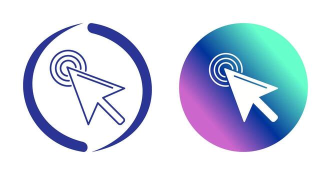 Unique Click Vector Icon