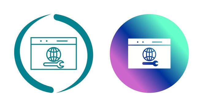 icono de vector de soporte web único