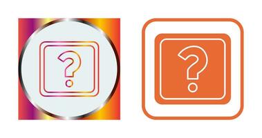 Unique Question Mark Vector Icon