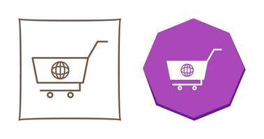 Unique Global Shopping Vector Icon