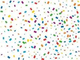 Holiday Rectangular Confetti. Light Rainbow glitter confetti background. Colored festive texture. vector