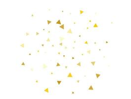 Light Golden glitter Triangular confetti. Pastel holiday textur vector