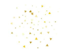 Light Golden glitter Triangular confetti. Pastel holiday textur vector