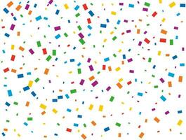 Holiday Rectangular Confetti. Light Rainbow glitter confetti background. Colored festive texture. vector