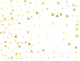 Light Golden glitter Triangular confetti. Pastel holiday textur vector