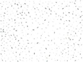 Light silver Rectangular glitter confetti background. White festive texture. vector