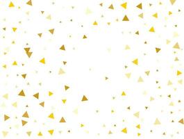 ligero dorado Brillantina triangular papel picado. pastel fiesta textur vector