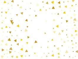 Light Golden glitter Triangular confetti. Pastel holiday textur vector