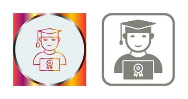 Unique Student Holding Degree Vector Icon