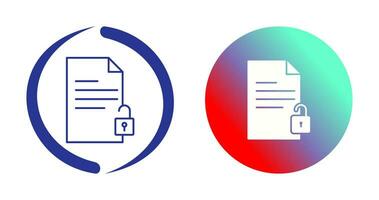 Unlock Documents Vector Icon