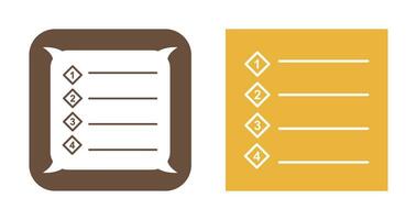 Unique Numbered list Vector Icon