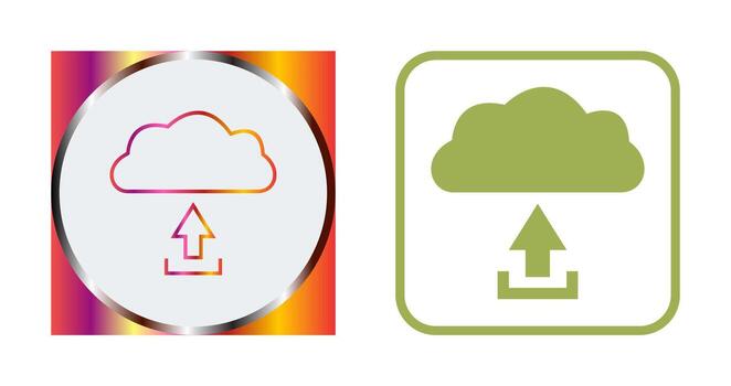 icono de vector de carga única en la nube