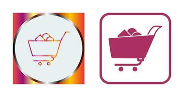 Unique Shopping Cart II Vector Icon