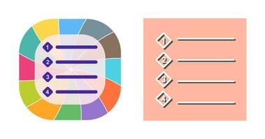 Unique Numbered list Vector Icon