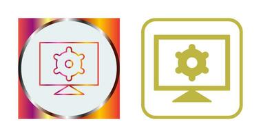 icono de vector de configuración de computadora