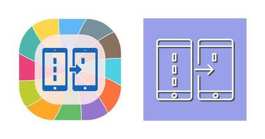 icono de vector de transferencia de datos único