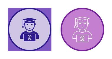 Unique Student Holding Degree Vector Icon