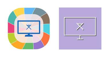 Unique Disconnected Network Vector Icon