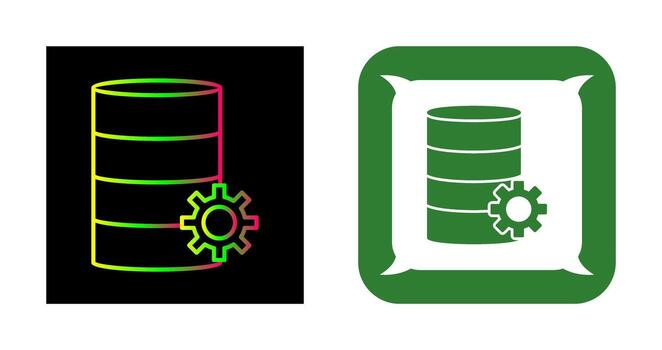 Unique Database Management Vector Icon