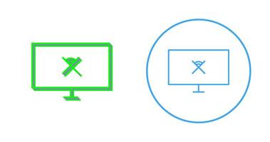 Unique Disconnected Network Vector Icon