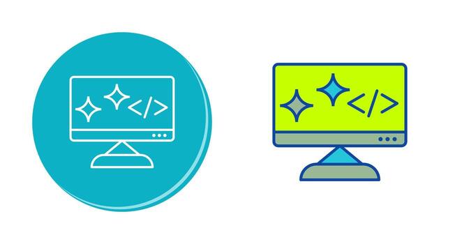 Unique Clean Code Vector Icon
