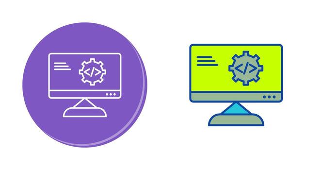 Unique Code Optimization Vector Icon