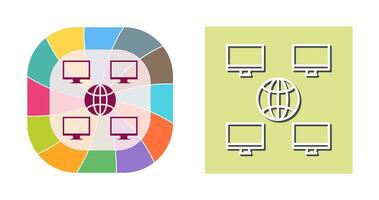 Unique Company Network Vector Icon