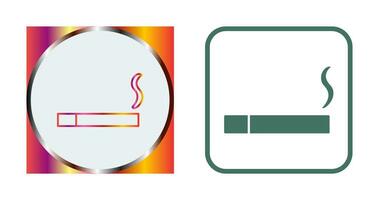 icono de vector de cigarrillo encendido único