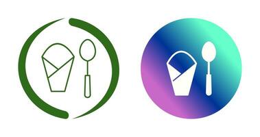 Spoon and Napkin Vector Icon