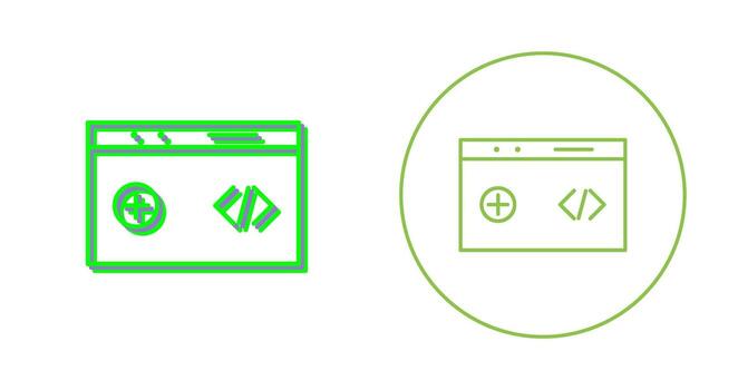 Unique Clean Code Vector Icon