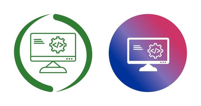 Unique Code Optimization Vector Icon