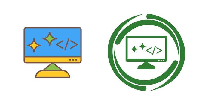 Unique Clean Code Vector Icon