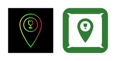 Unique Bar Location Vector Icon