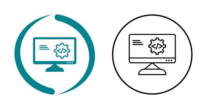 Unique Code Optimization Vector Icon