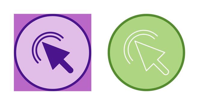 haga clic en icono vectorial vector