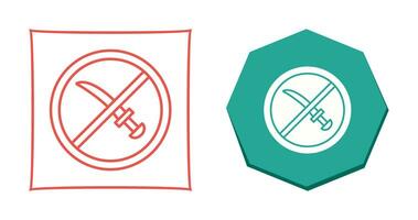 No Weapons Vector Icon