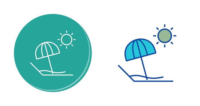 icono de vector de playa