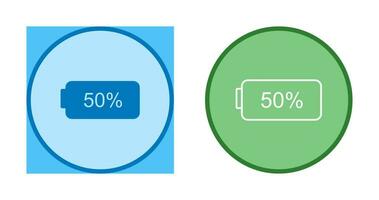 Unique Half Battery Vector Icon