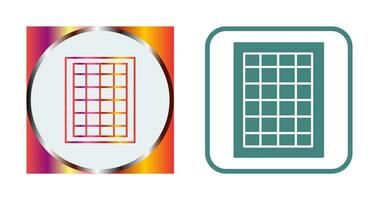 Table of Rates Vector Icon
