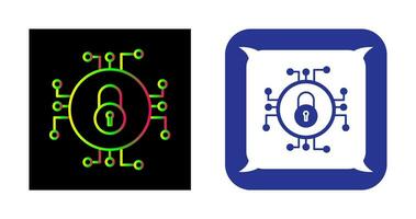 icono de vector de seguridad de datos único