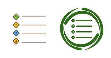 Unique Numbered list Vector Icon