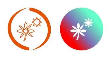 Flower in sunlight Vector Icon
