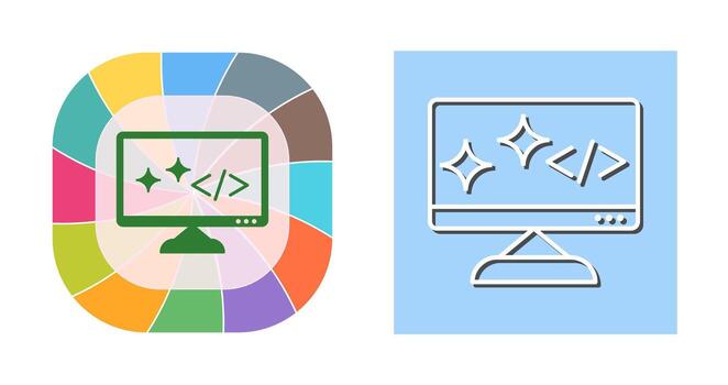 Unique Clean Code Vector Icon