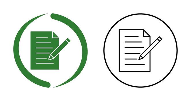 icono de vector de documento de edición único